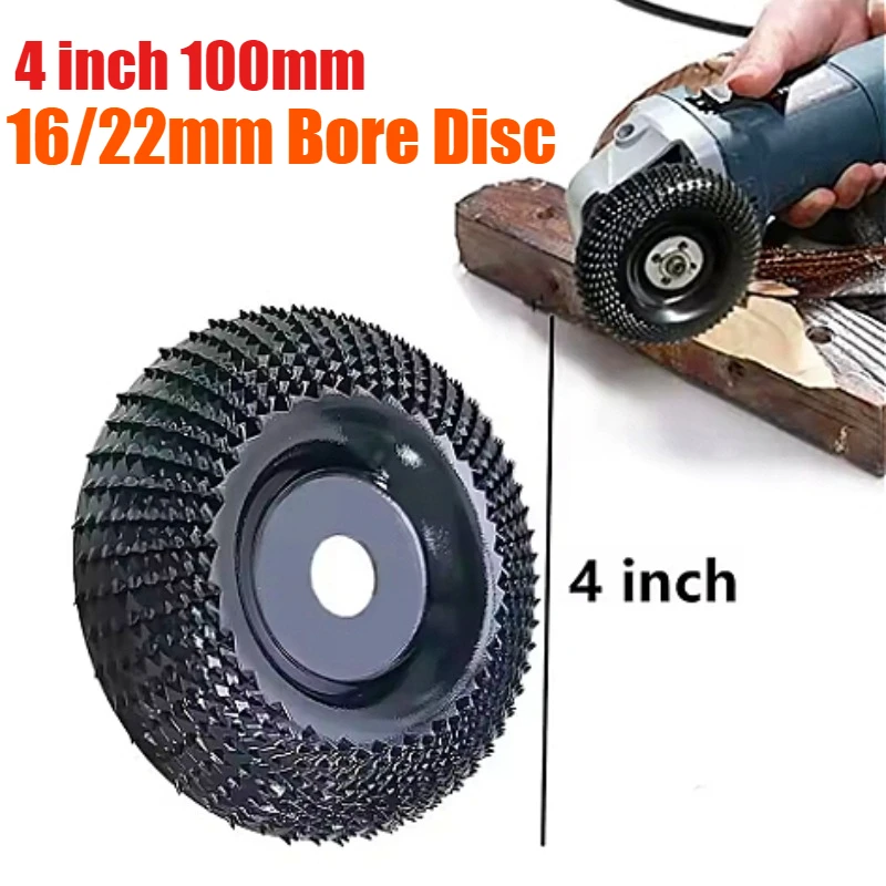 

1Pcs Shaping Carving Sanding Rotary Wood Grinding Wheel Abrasive Tool 16/22mm Bore Wood Polishing Wheel 4 inch 100mm