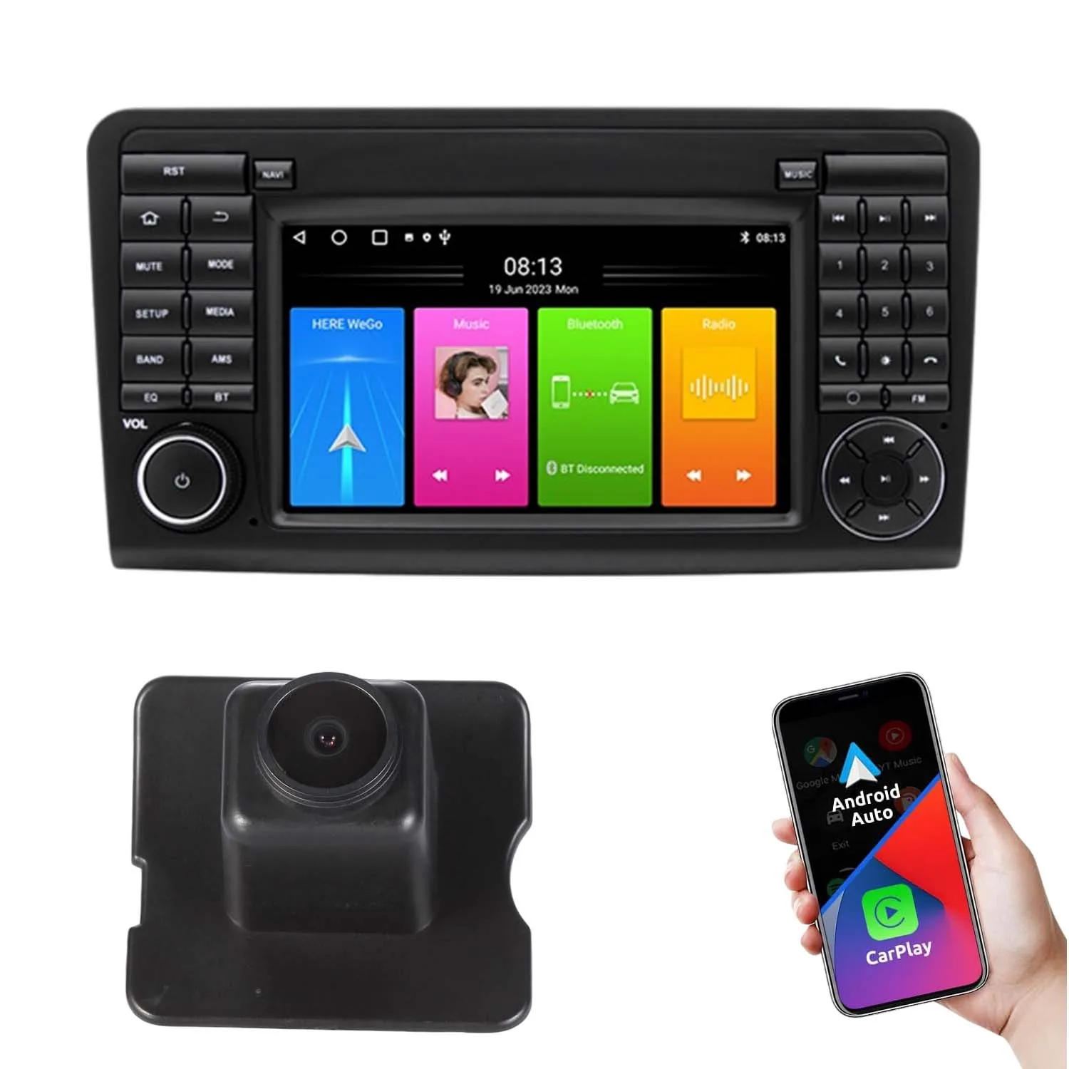 

Android Car radio Carpaly GPS Navigation+AHD Reverse camera For Mercedes-Benz GL M-Klasse X164 W164 ML63 ML280 ML300 ML320 ML350