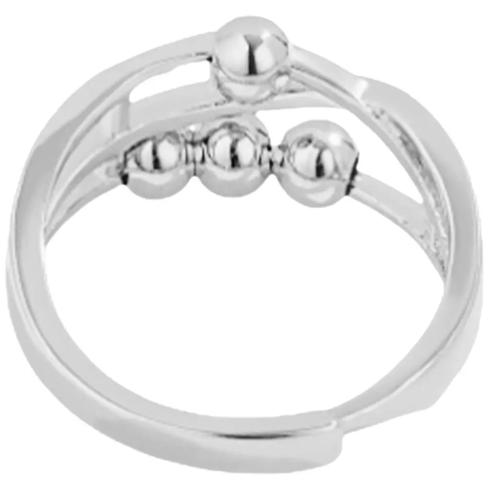 Fidget Ring for Women Anxiety Relief Rotatable Beads Smooth Friendly Fashion Ring Jewelry Gift for Her Stylish