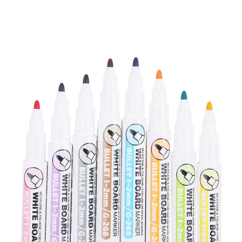 

1PC 8 Colors Magnetic Board Markers Safe ink Erasable Children's Drawing Pen Graffiti Pen Whiteboard Pens Markers