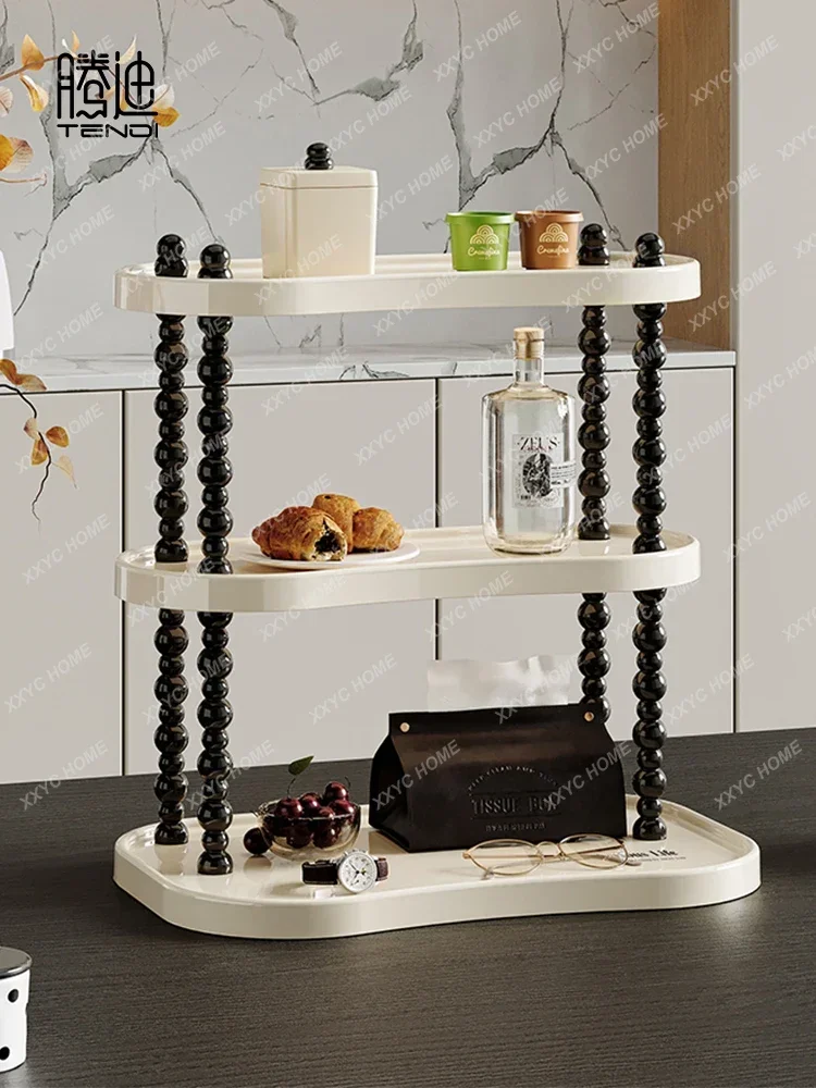 Tabletop cup storage, shelves, light luxury, home countertops, coffee cups, mugs, tea sets, storage shelves