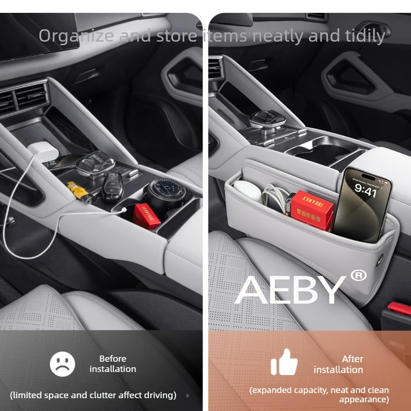 AEBY para BYD Atto 2 Smart Driving Edition 2024-2025 organizador de espacio de asiento, accesorio de consola central, compartimento de almacenamiento oculto