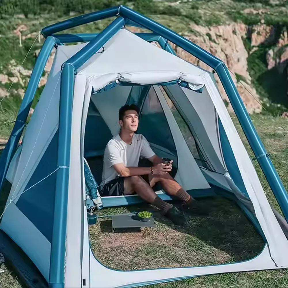 

Compact Ultra-Lightweight Swag Air Column Tent Factory Wholesale Outdoor Hiking Camping Tent Double Layer Travel Inflatable Tent