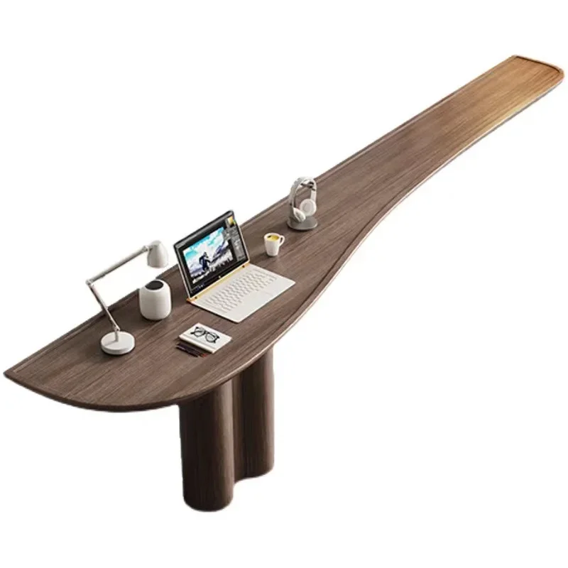 

Italian modern space-saving special-shaped desk, bedroom, bedside TV cabinet, dresser, multi-functional shelf, suspended type
