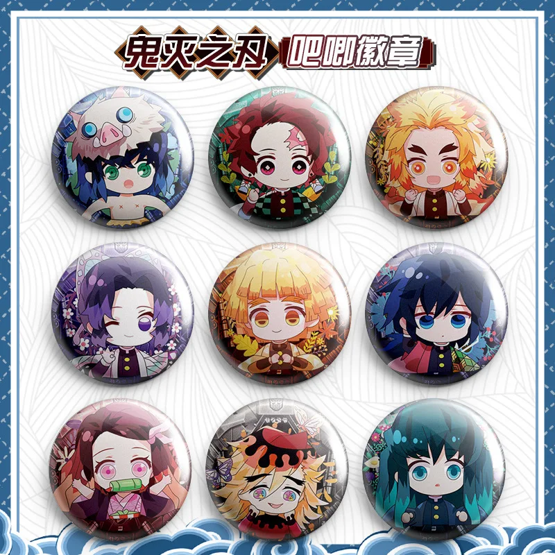 

Demon Slayer Badge Kamado Tanjirou Anime Two Dimensional Personality Creative Anime Characters Cartoon Peripheral Student Badge