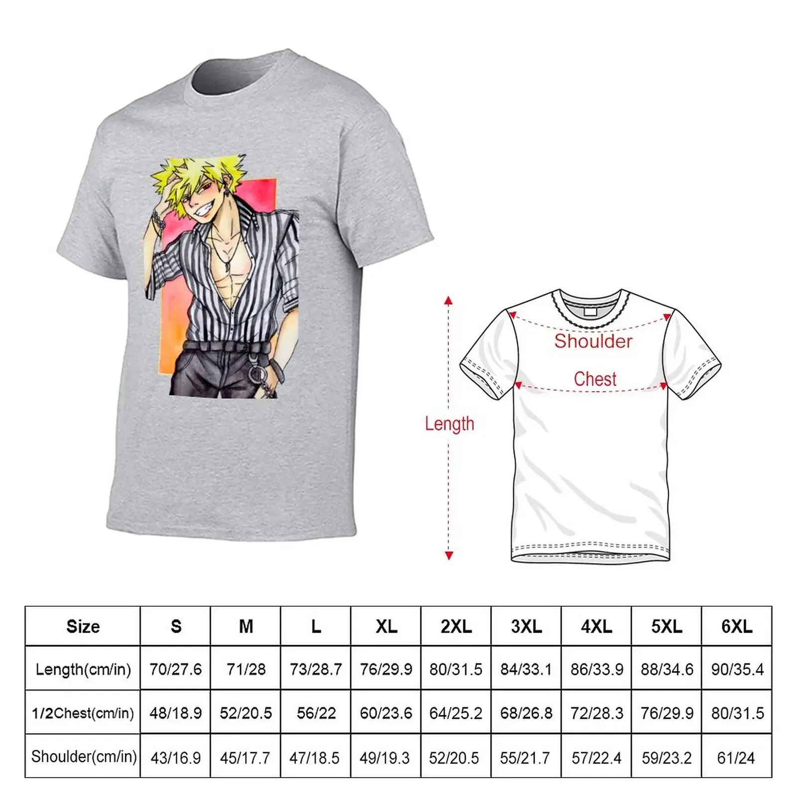 Katsuki Bakugou Watercolor T-Shirt boys animal print hippie clothes plus size tops mens clothes