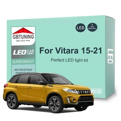10Pcs LED Interior Light Bulb For Suzuki Vitara For Grand Vitara MK4 2015-2021 Car Accessories Canbus Dome License Plate Lamp