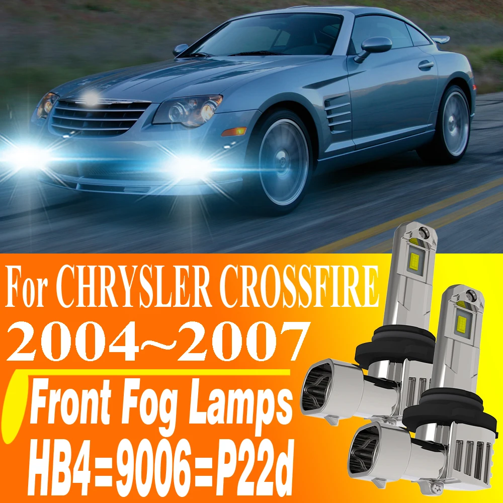 

2 шт. светодиодные лампы HB4 P22d 9006 для фар автомобиля, белые, противотуманные фары, 12В 55Вт, без ошибок Canbus, для CHRYSLER CROSSFIRE 2004~2007