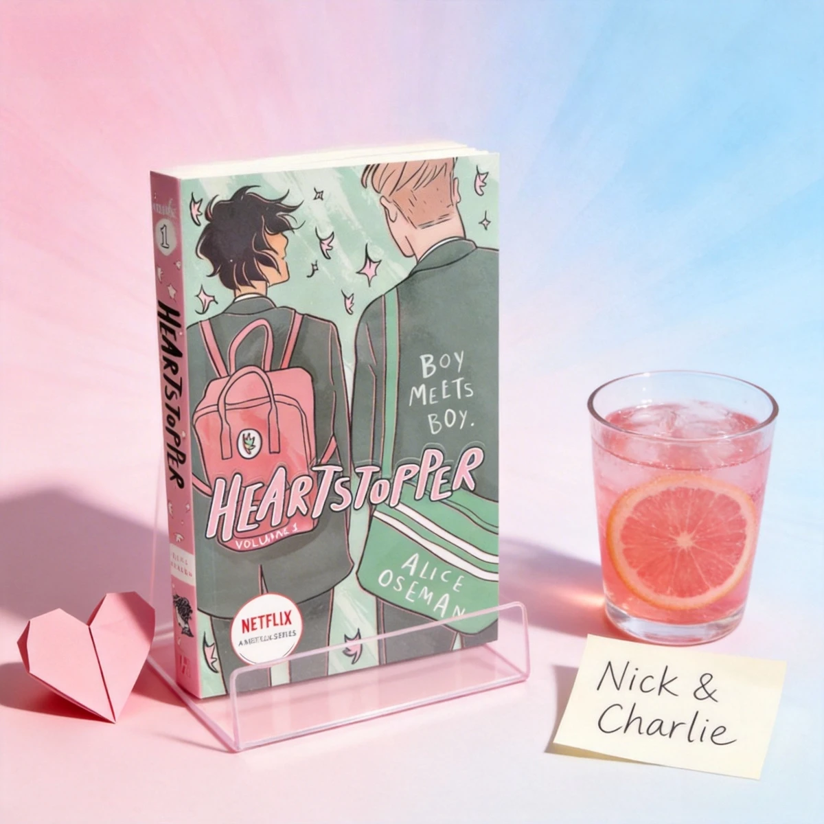 Heartstopper Volume 1 LGBTQ+ Teen Romance Graphic Novel Netflix Series Young Adult Fiction Comic Reading for Fans
