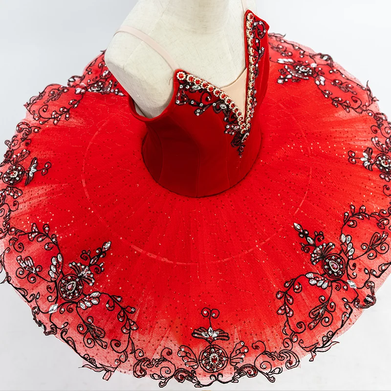 Red Professional Ballerina Ballet Tutu for Child Children Women Adults Ballerina Party Ballet Dance Costumes Girls Custom Size