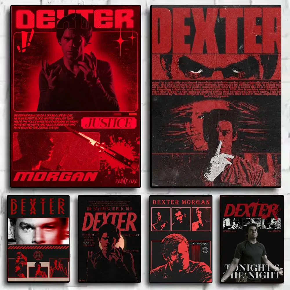Crime TV D-Dexter Morgan Poster Wall Art Print Poster for Bedroom Living Room Home Decor Gift Artwork