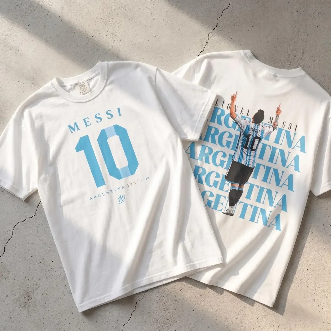 2026 Summer Lionel Messi Argentina T-Shirt Messi 10 Graphic Tee 100% cotton Men's and Women's fan gifts Short Slevee Loose shirt