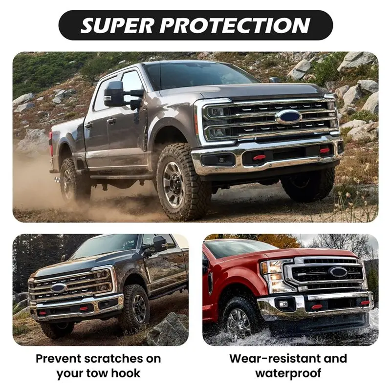 Excellent-Tow Hook Cover Accessories For Ford F250 F350 F450 Super Duty 2017-2025 Front Mounting Parts