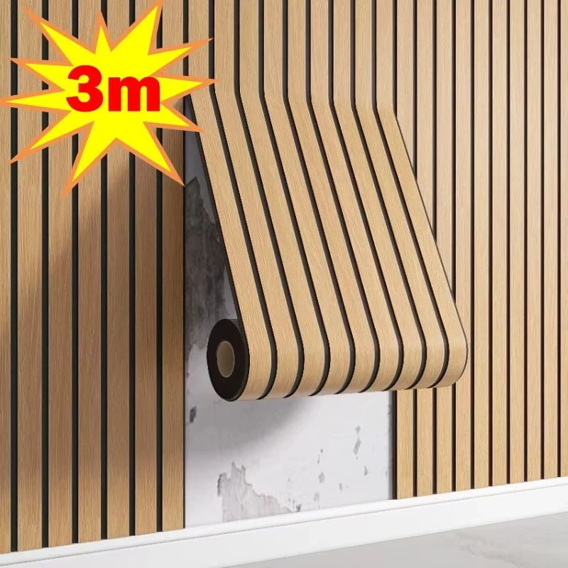 Self-Adhesive 3D Wood Grain Vinyl Wall Panels-Easy To Install for Ceiling-Home Decor for Living Room,Bedroom, Wall Stickers