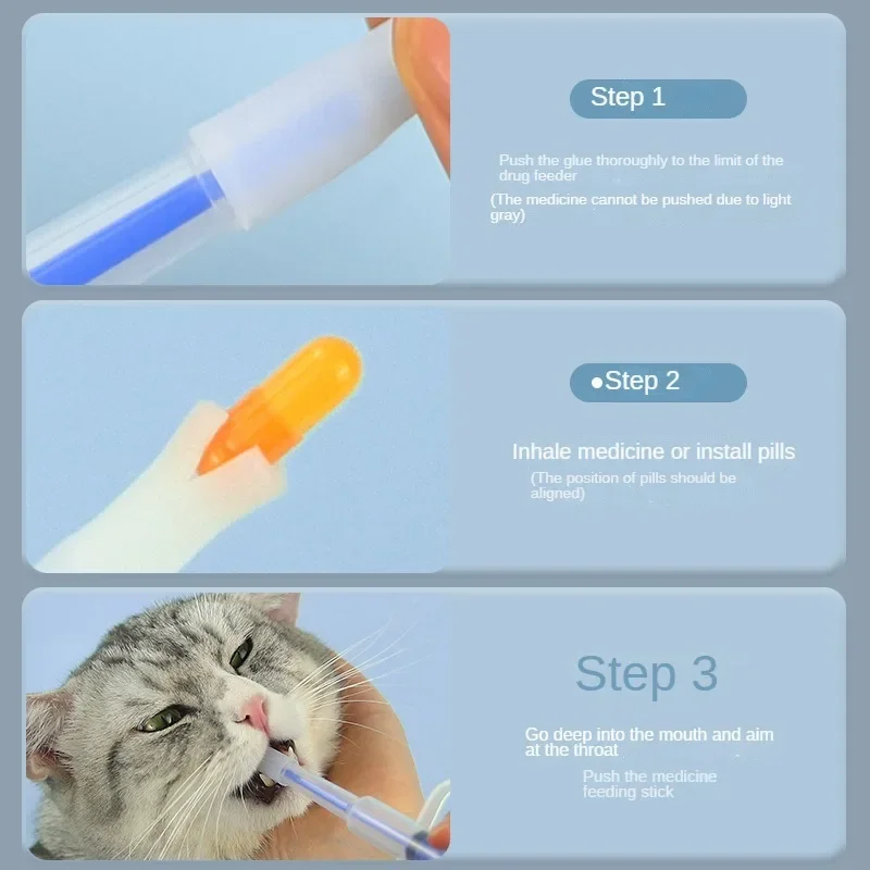 Supplies Can Clip Pills Cats and Dogs Pet SuppliesPills Insect Repellent Applicator for Cats Dogs Pet Syringe Medicine Feeder