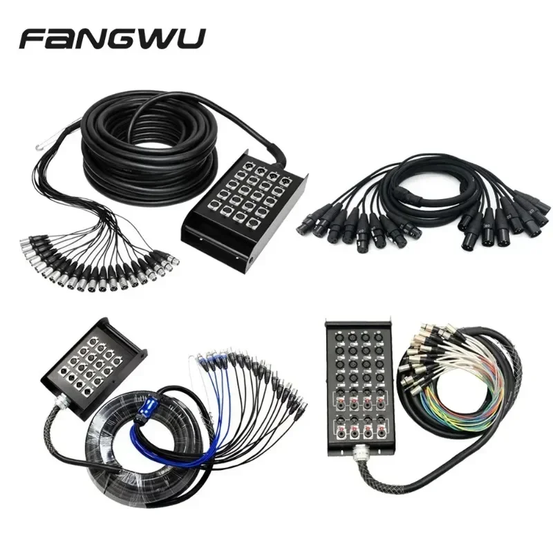 Factory Oem8 10 12 16 24 32 Channels  30 50 100 Meter Xlr Audio Signal Stage Snake Cable Management