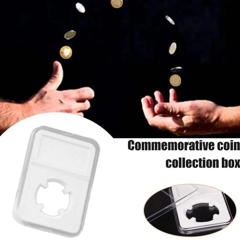 32mm Coin Cases Holder Chinese Rabbit Year Coin Silver Dollar Collection Box Gift Protection Boxes Case Container