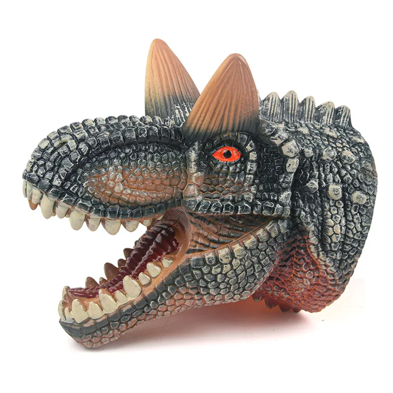 Handpoppen Dinosaurus Hoofd Model Speelgoed T-Rex Dino Jurass Shark Tiger Park Poppen Dinosaur Worlds Zacht Knuffel voor Jongens Kids Geschenken