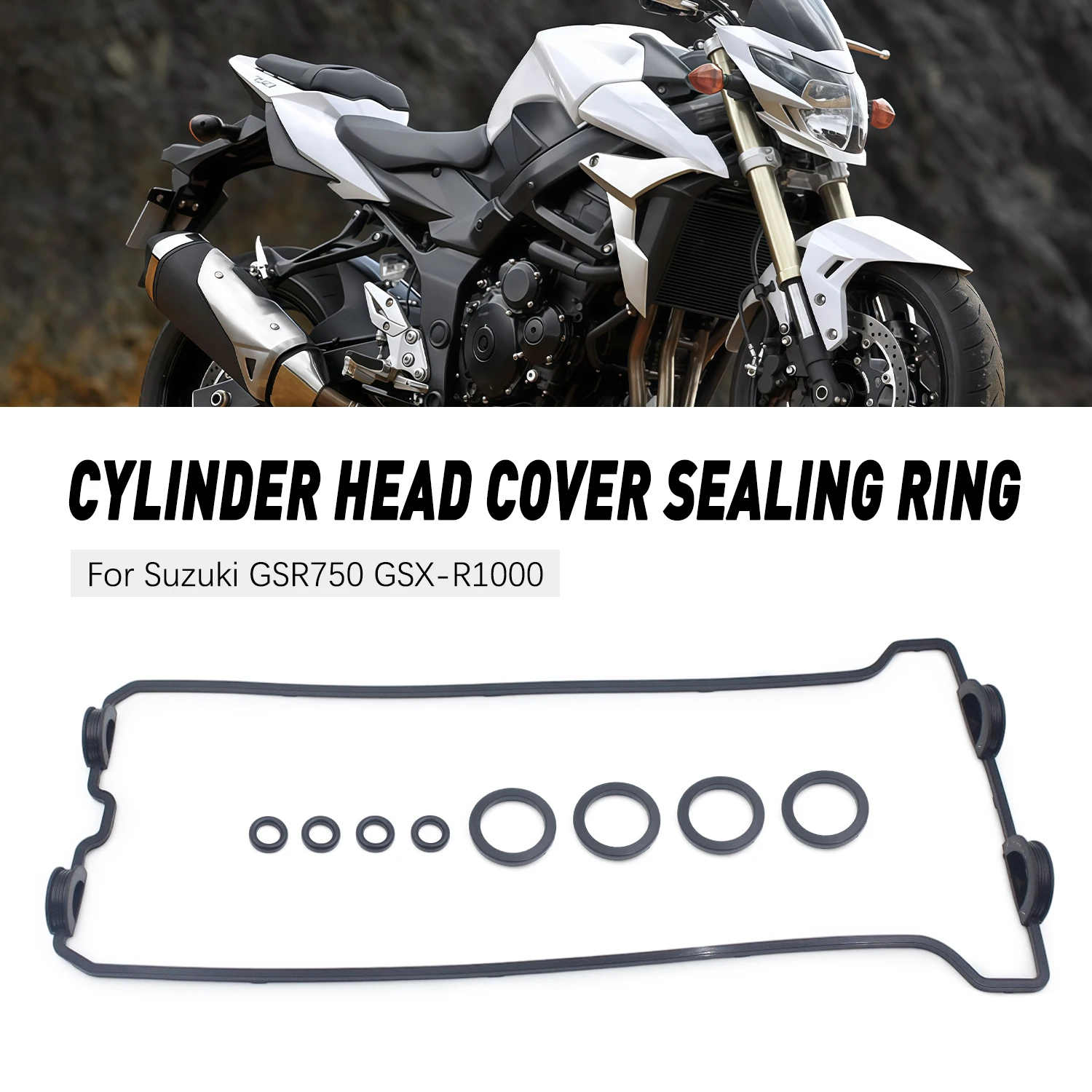 

Motorcycle Rubber Cylinder Head Valve Cover Gasket Replace For Suzuki GSX-R1000 GSXR1000 GSX-S750 GSX-S1000 GSR750 11173-35F00