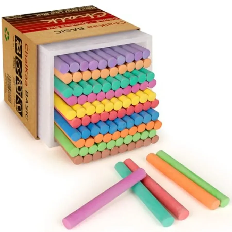 

Беспыльный цветной мел, 100 шт., 10 цветов, нетоксичные классные мелки для учителей, студентов, идеальные школьные принадлежности для классной доски для Ed