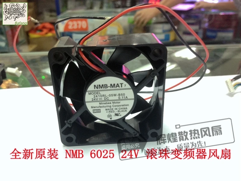 

Jinlingge для NMB-MAT Minebea 2410RL-05W-B50 6025 24 В 0,11 А 6 см бесшумный охлаждающий вентилятор