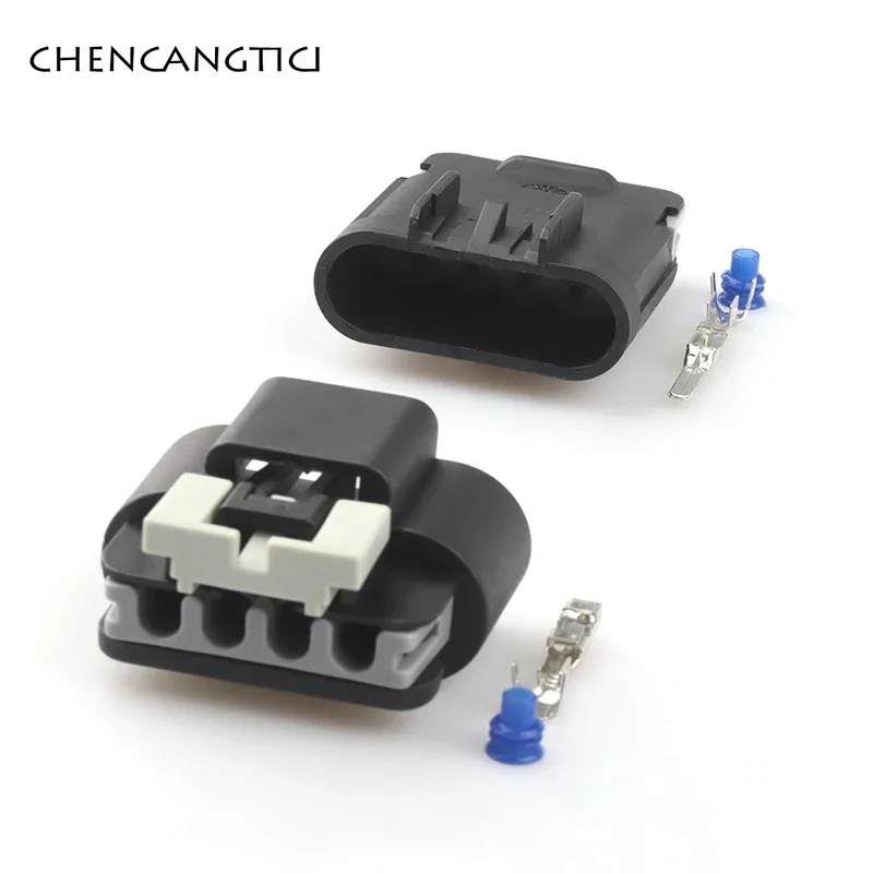 1 Set Delphi 4 Pin Auto Waterproof Connector Fuel Electric Gasoline Pump Socket Male Female Plug for Buick 15326633 15326631