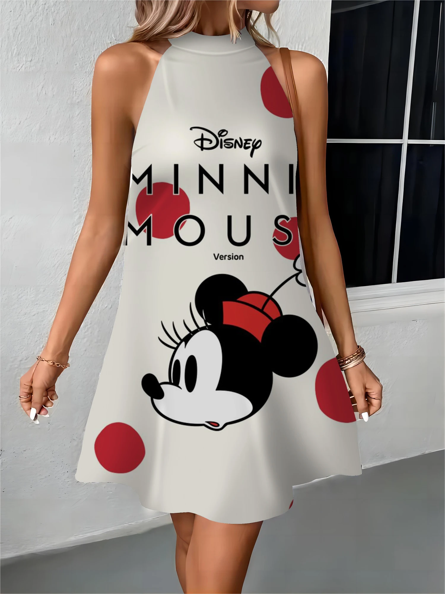 

Women's Dress Off Shoulder Midi Dresses Apron Bow Knot Minnie Mouse Mickey Disney Womens Fashion Summer 2024 Elegant Party Sexy