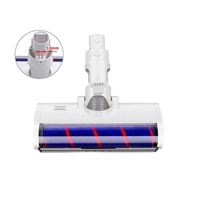 Escova elétrica Cabeça Escova do rolo, Peças de Aspirador Xiaomi, Dreame V8, V9B, V9P, V10, V11, G9, K10, G10, 1C, 5,8mm