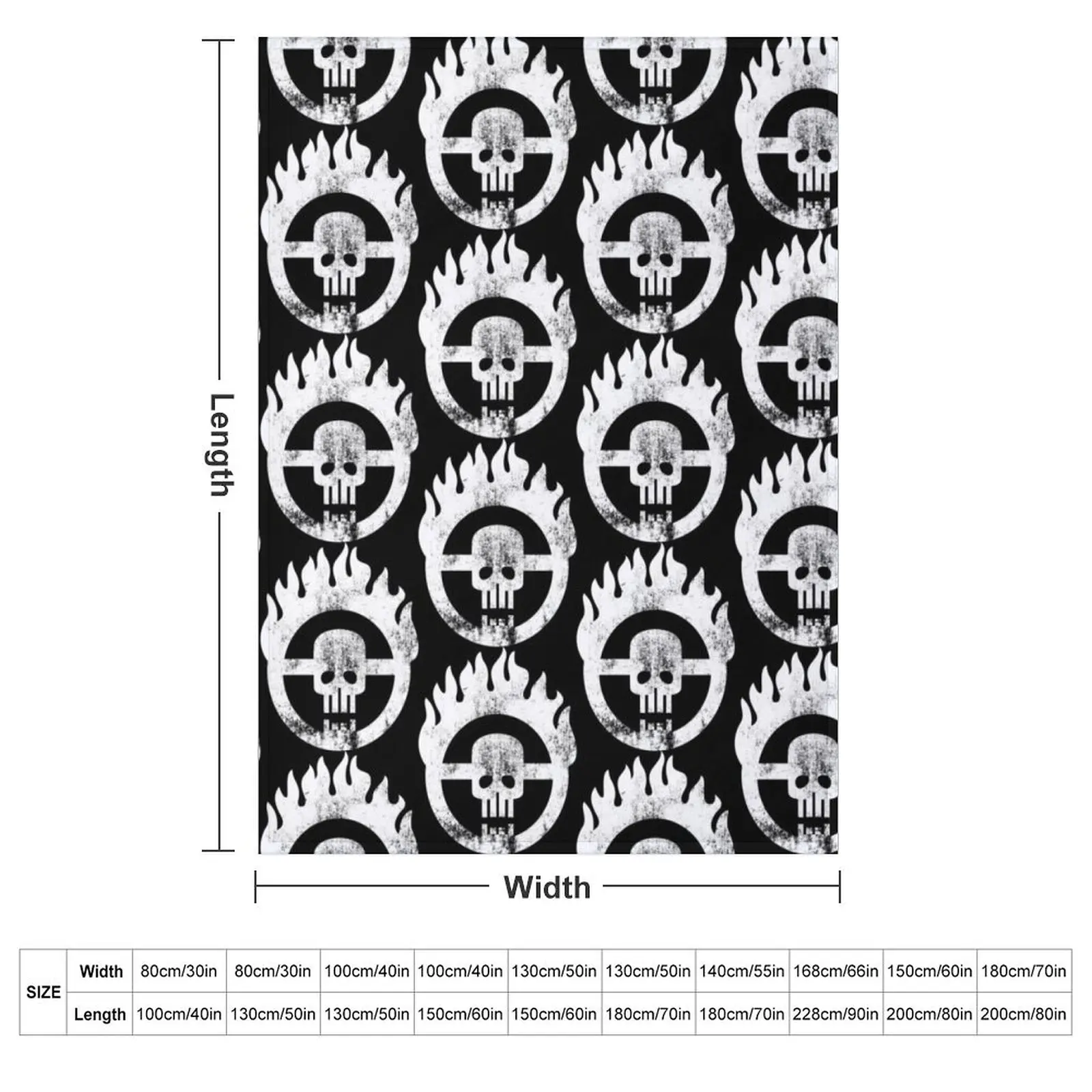 Mad Max Skull Throw Blanket Plaid on the sofa Luxury Brand Decorative Sofa Luxury Designer Blankets