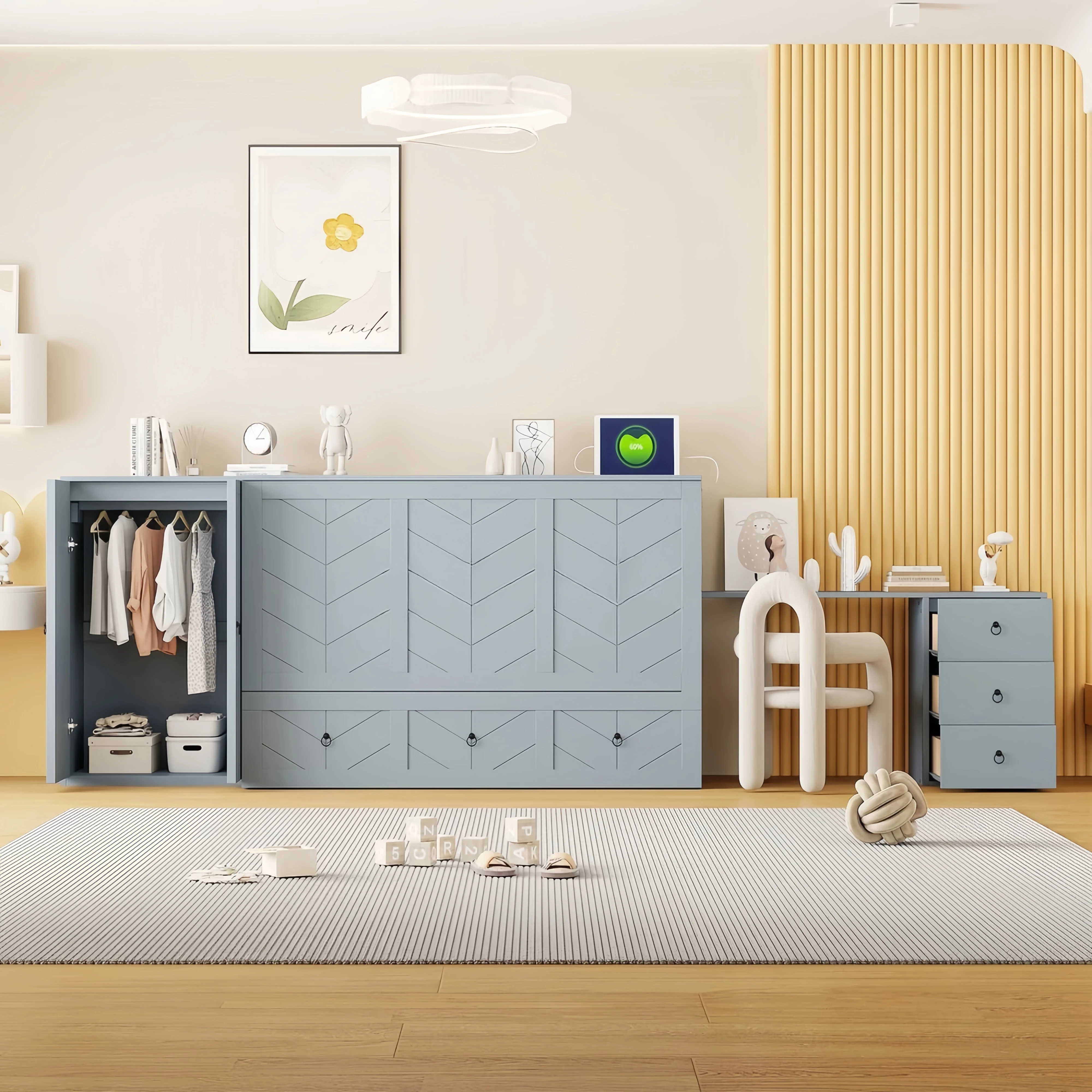 Modern design deformable wall bed 100% Murphy bed from Chinese home