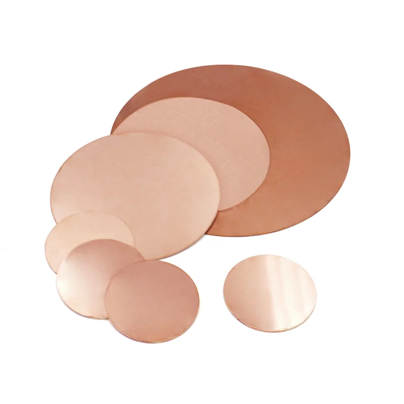 1/3/5Pcs Copper Disc Round Plate Sheet Dia. 50mm 100mm 150mm 200mm H62 Copper Sheet  Plate