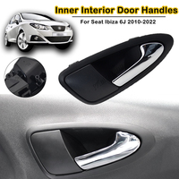 Left/Right Inner Door Handles ABS Car Interior Black Door Handles Auto 6J1837113AAH1 6J1837113A For Seat Ibiza 6J 2010-2022 GW