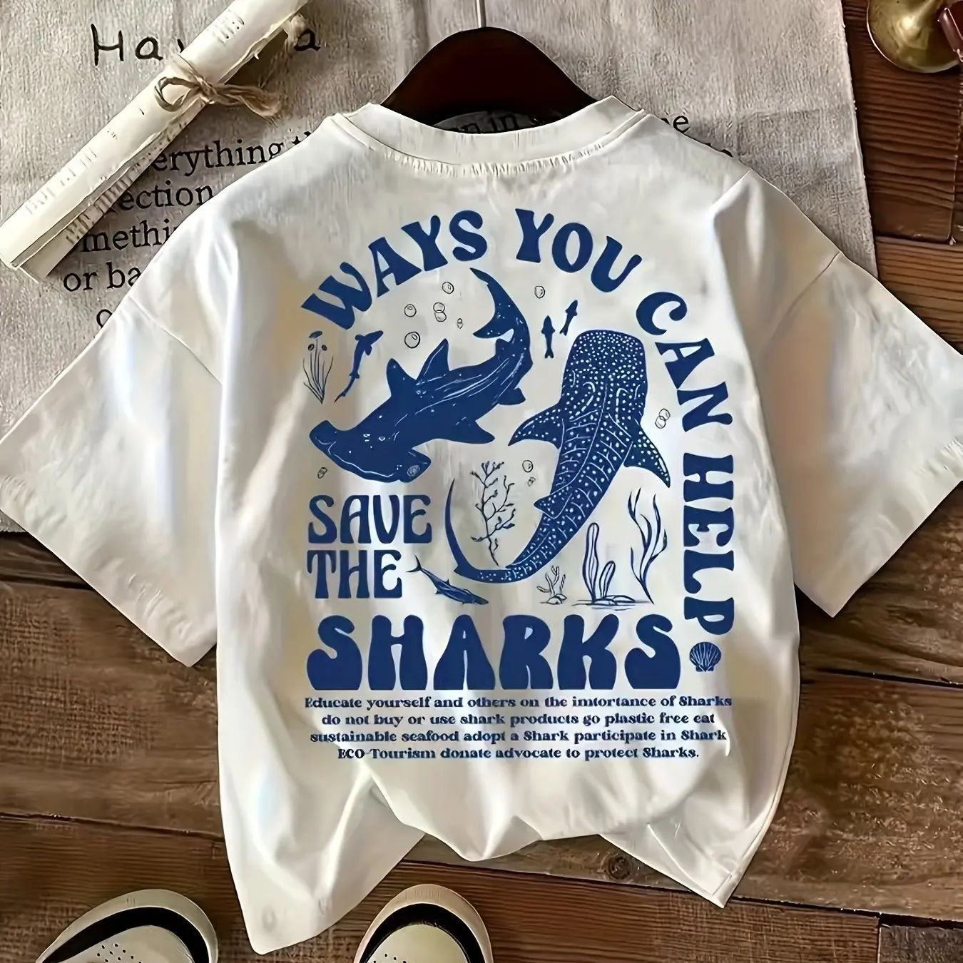 WAYS YOU CAN HELP Letter Pattern Round Neck Women T-shirt Short Sleeve Fashion Print Short Sleeve Shirt Female T-shirt