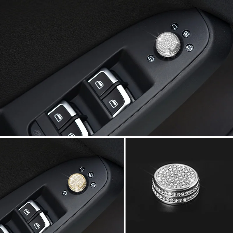 

Crystal Style Drive Door Button Switch Case Cover Trim Car Interior Accessories Car Interior Supplies For Audi Q3 15-2018