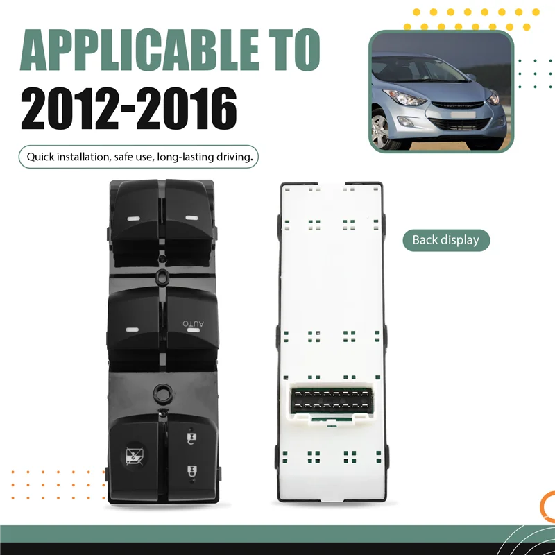 A20K-For Hyundai Elantra 2012-2016 Electric Master Window Control Switch Button 93570-3X032RY 93570-3X012 935703X032RY LHD
