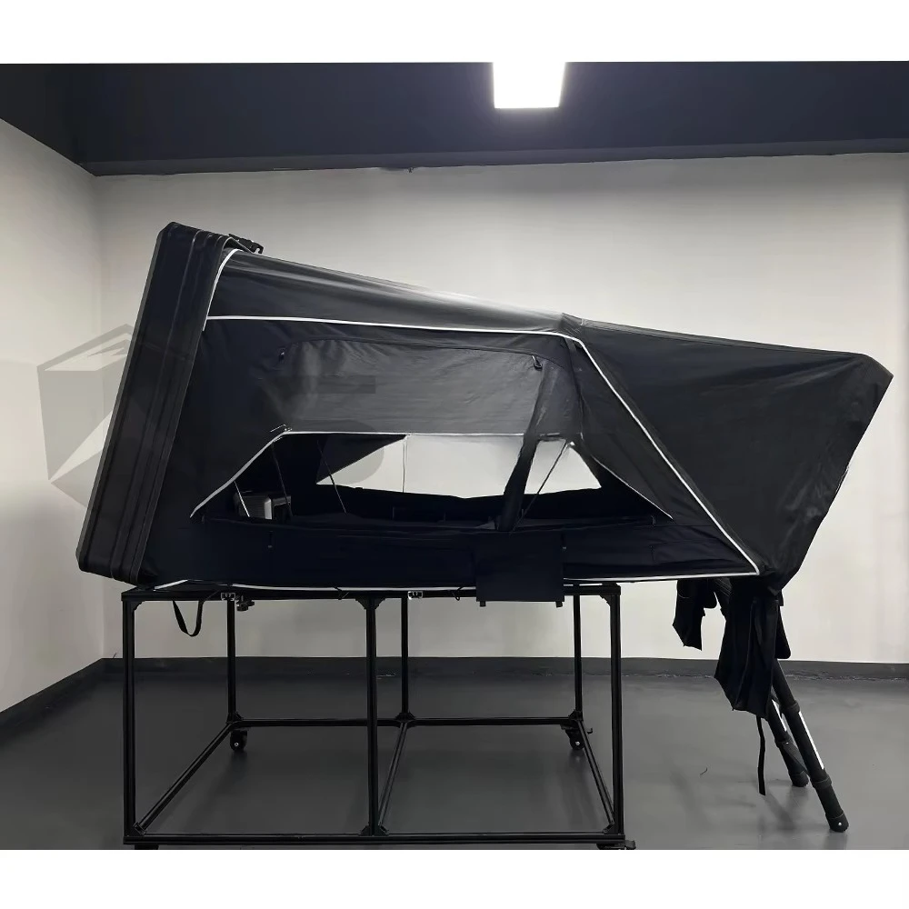 New Design 4 Season Outdoor Adventure Camping Roof Top Tent Foldout Hard Shell Large Roof Top Tent Box Hard Top Rooftop Tent