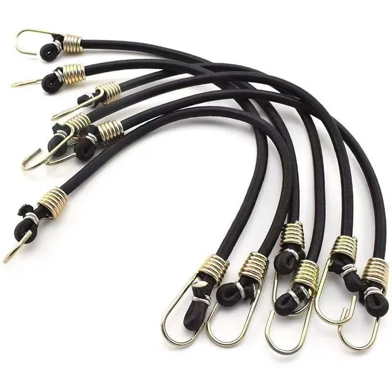 10 Stück, 20 Stück robuste elastische Bungee-Seile mit Karabiner, Gepäckschnur, 25 cm, Gepäck-Verpackungsseile, Camping-Zubehör