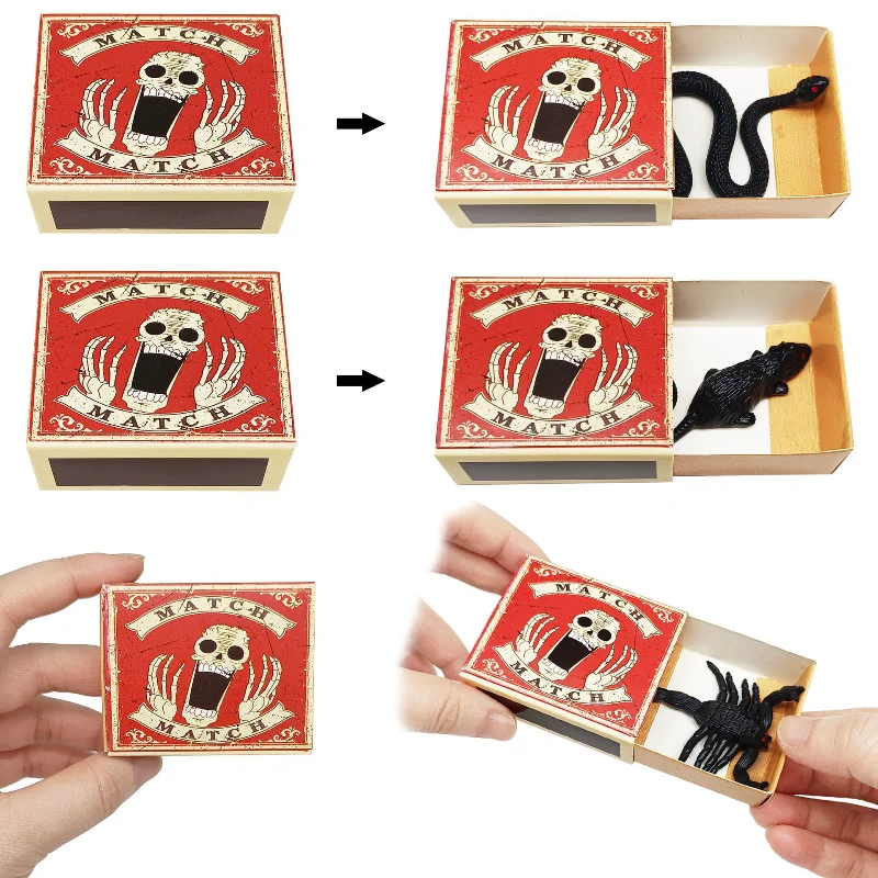 Terror Matchbox Creative Prank Funny Prank Toy Halloween April Fool's Day Props Party Game New Novelty Toys 1pcs