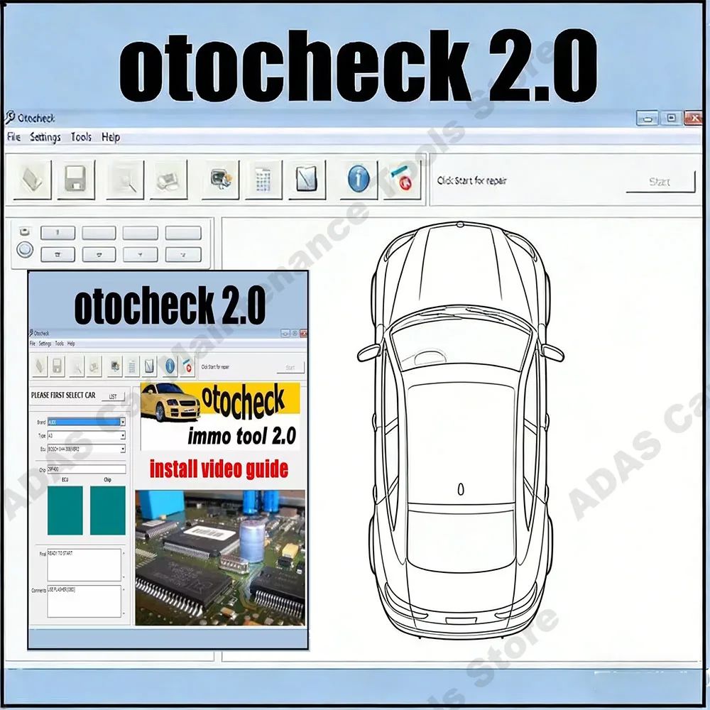 Otochecker 2.0 French Original Immobilizer ECU Anti-Theft System Car Repair Tool for Vehicle Check Compatible with French Cars