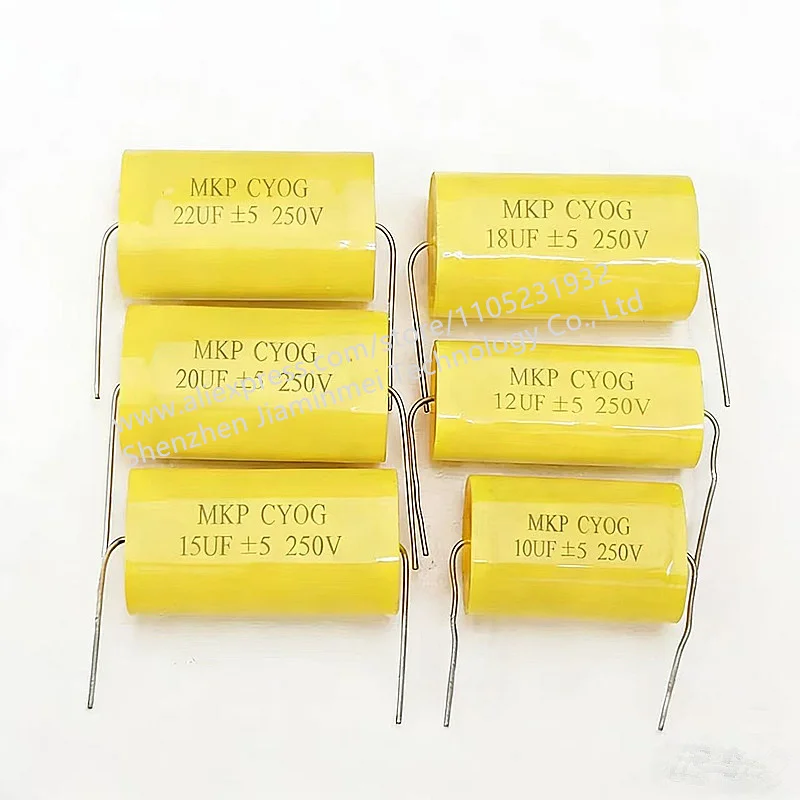 2-5pcs 250V MKP Capacitor Axial Audio HIFI Fever Audio Metal Film Coupling Frequency Dividing 1UF 1.5UF 1.8UF 2.2UF 3.3UF 4.7uF