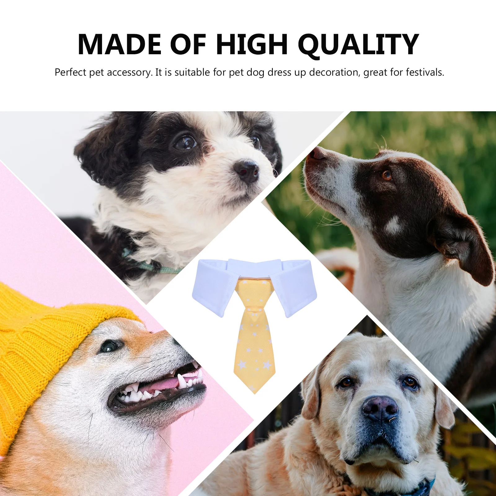 

Star Print Adjustable Pet Neck Tie Formal Dog Tie Collar Lovely Pet Grooming Accessory Perfect for Dogs Cats Puppies