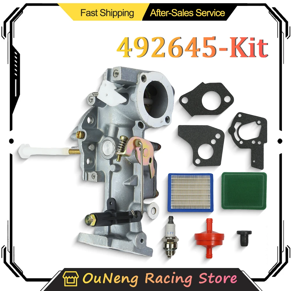 

Carburetor Kit for Briggs & Stratton 495459 Carburetor Replaces 492645 490524 692784 495951 492611 490533 495426 498298