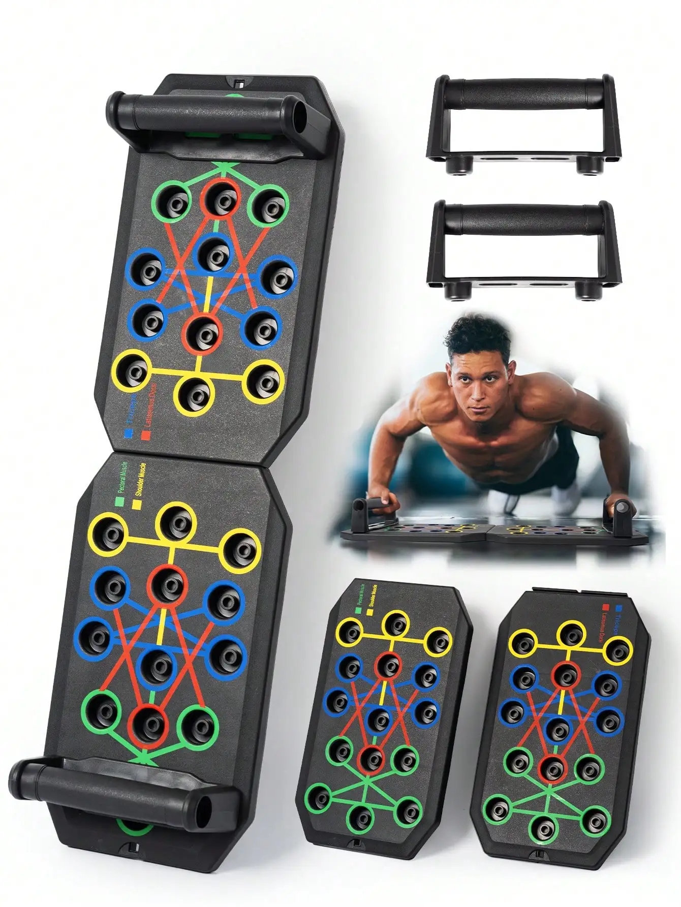 لوح رفع صلب متعدد الوظائف: معدات اللياقة البدنية المنزلية لتدريب قوة الصدر/الذراع (الرجال والنساء)