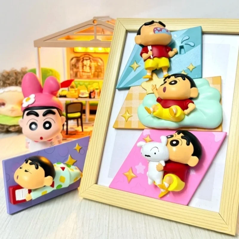 

Crayon Shin-Chan 3d Refrigerator Magnets - "Shin-Chan'S Happy Fragments" Blind Box Cute 3d Peripheral Dolls, Ideal Gifts