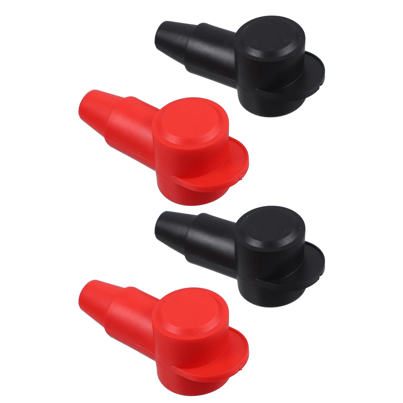 

4Pcs Battery Terminal Protection Covers Flame Retardant PVC Flexible Battery Cable Caps for Rv Auto Boat Marine Applications