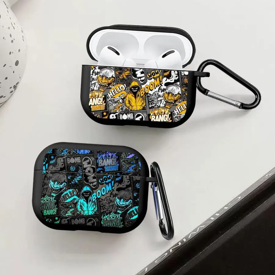Kopfhörerhüllen Schutzhülle für Airpods 1 4 Pro2 Pro3 Pro 2 3 Cool Boom Man