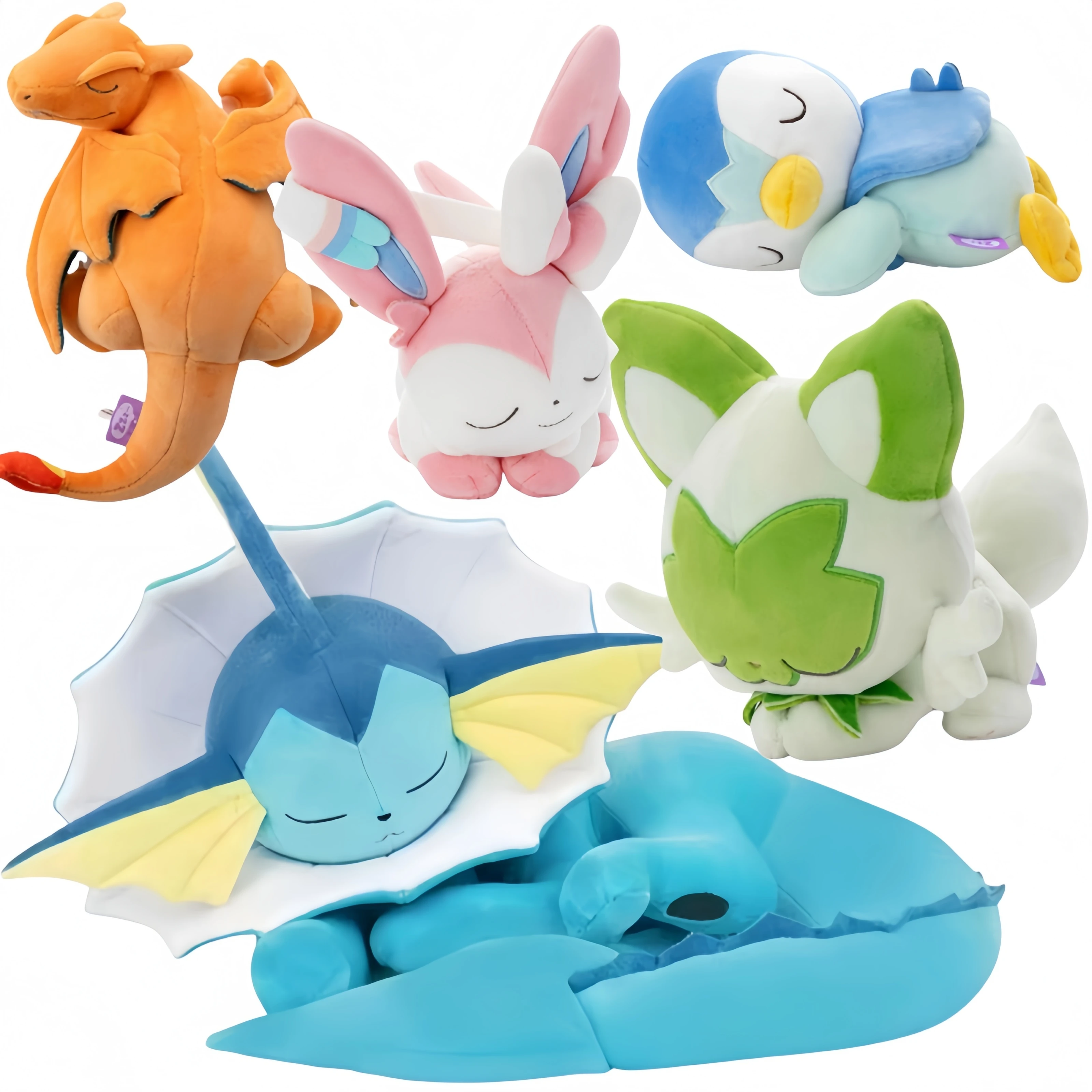 

Kawaii Sleep Vaporeon Soft Plushies Stuffed Eevee Plush Toy Pokemon Umbreon Flareon Jolteon Glaceon Sylveon Espeon Peluche Doll