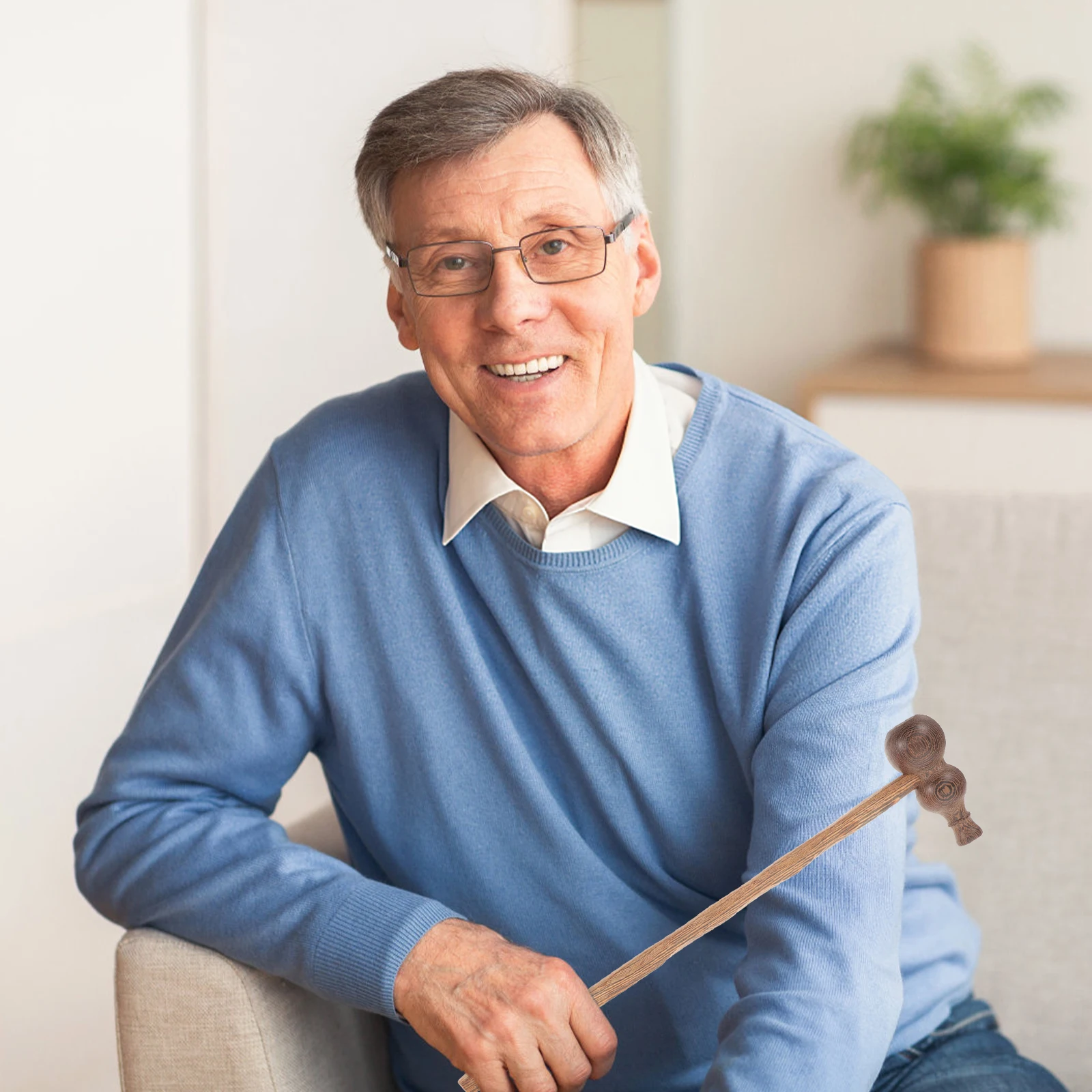 

Ergonomic Wooden Massage Hammer for Full Body Acupoint Stimulation Back Shoulder Muscle Relaxation Anti-Slip Comfort