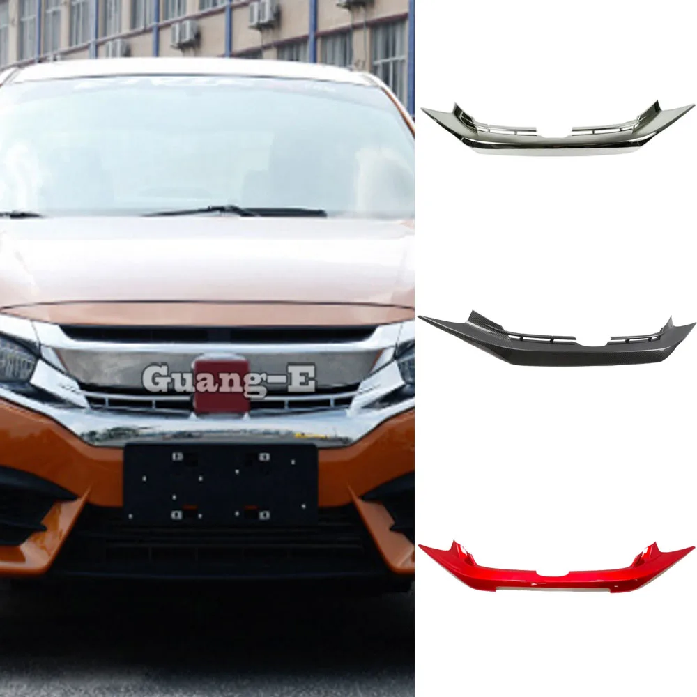 

ABS Plastic Protection Trim Front Racing Grid Grill Grille Frame Lamp For Honda Civic 10th Sedan 2016 2017 2018 2019 2020 2021