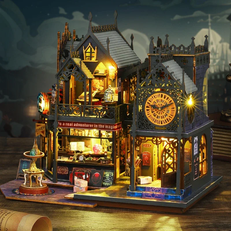 

Magic City Casa Doll Houses NEW DIY Wooden Miniature Building Kits Dollhouse With Furniture LED Lights for Girls Birthday Gifts